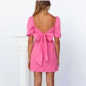 Hello Molly pink mini dress